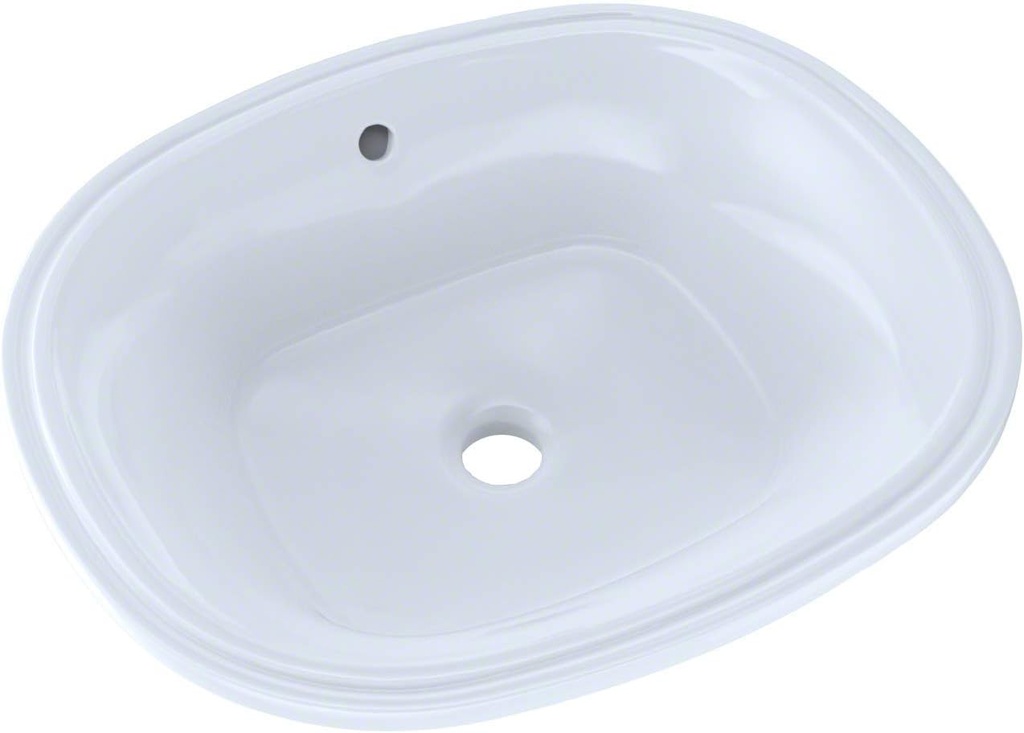 TOTO® Maris™ 17-5/8" x 14-9/16" Oval Undermount Bathroom Sink with CEFIONTECT, Cotton White - LT483G#01