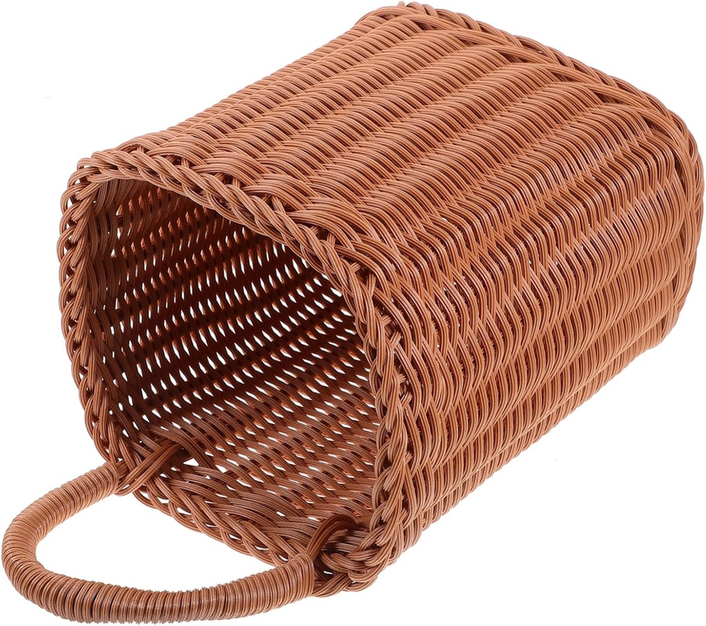 Woven Wall Basket for Kitchen Storage Hanging Fruit and Vegetable Container Rustic Home Organizer Hand-woven Rattan Design for Kitchen and Living Room Decor