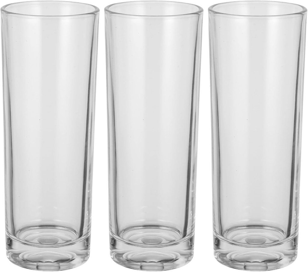IMIKEYA 3pcs Clear Drinking Glass Set Modern Glassware for Water Coffee Tea Safe Smooth Surface for Home Office and Parties Versatile Juice and Beverage Cups