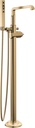 Delta Faucet Tetra Floor-Mount Freestanding Tub Filler with Hand Held Shower, Gold Tub Faucet, Lumicoat Champagne Bronze T4789-CZ-PR-LHP-FL (Valve and Handle Not Included)