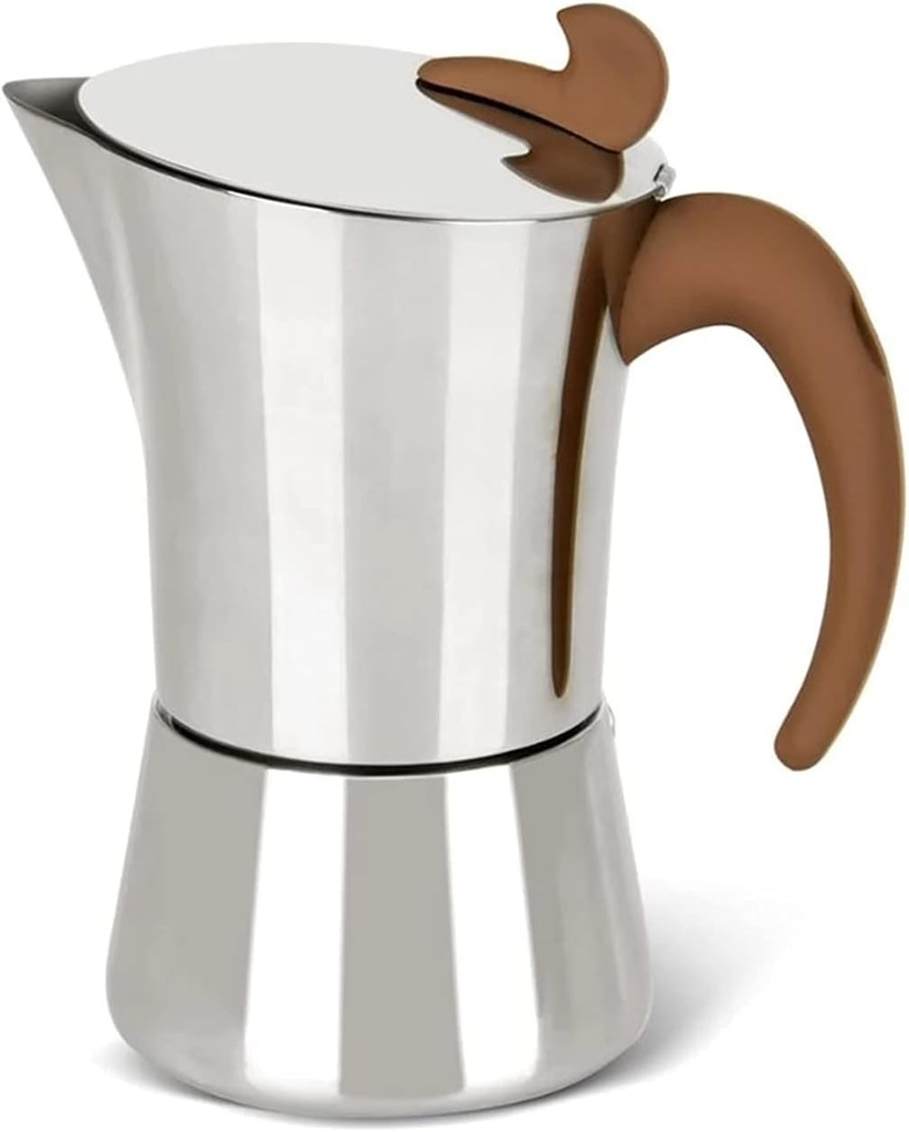Mocha Pot Stainless Steel Stove Espresso Machine Latte Mocha Coffee Maker Tool Suitable for Home Office Gas and Induction Coffee Machine Stovetop Coffee Makers (Color : Silver, Size : 360ml