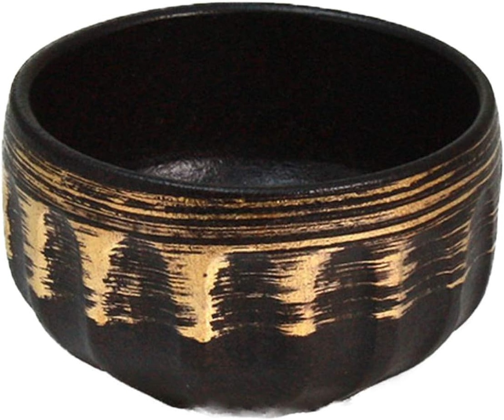 CtoC JAPAN Carved Cold Sake Cup (Gold), Multi, φ2.7 x 1.6 inches (6.9 x 4.2 cm), 3.4 fl oz (100 cc), Nanban Irabo Kinsauri Pottery, Arita Ware, Made in Japan