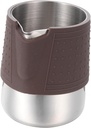 Healifty Stainless Steel Milk Frothing Pitcher with Scald Silicone Sleeve Comfortable Grip Coffee Frother Cup for Latte Art and Cappuccino DIY Easy to Clean Household Frothing Pitcher