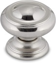 Richelieu Hardware BP8632195 Sutton Collection 1 3/16-inch (30 mm) Brushed Nickel Traditional Cabinet and Drawer Knob for Kitchen, Bathroom, and Furniture