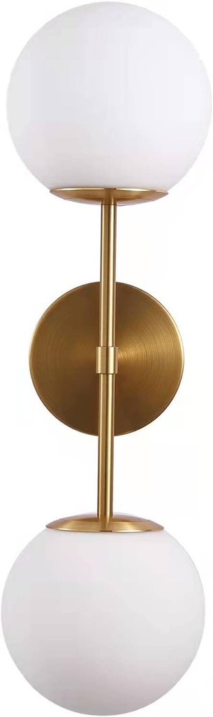 Globe Wall Sconce, 21" Modern Milk GlassGlobe Sconce Wall Lighting for Bathroom vanities MirrorRestaurant Living Room Stairs...