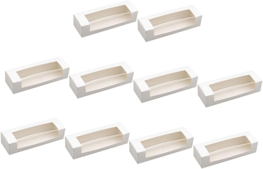 BESTOYARD 10pcs Cake Container White Box Cupcake Boxes Cake Carrier Food Containers Lids