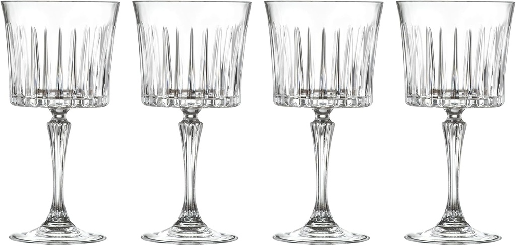 Barski Cocktail - Gin & Tonic Glass - Wine Goblet - Red Wing Glass - Belle Coupe - Water Glass - Set of 4- Large Stemmed Glasses - Designed Glassware Set - 16.9 Oz. - Made in Europe