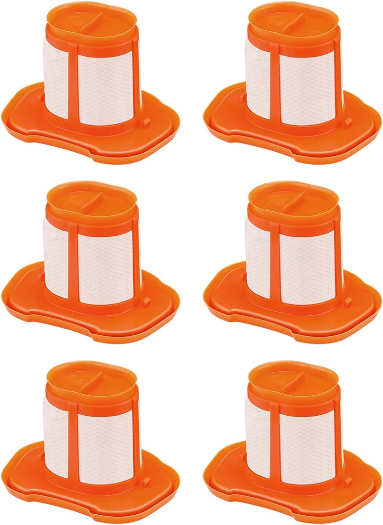 HHVKF10 Filter Compatible with BLACK And DECKER Handheld Vacuum Filter Washable Fit for Models HHVK HHVK320J HHVK320J10 HHVK320JZ01 HHVK515J HHVK515JP HHVK515JP07 HHVK515J00FF HHVK415B01, 6 Pack