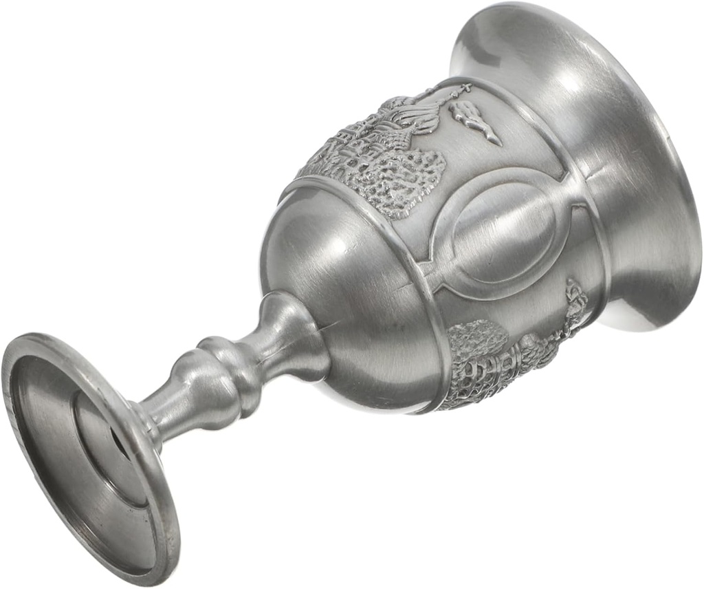 IMIKEYA 1pc Metal Craft Cup Ornaments One Pattern Cup Vintage Chalice Goblet Medieval Halloween Decoration