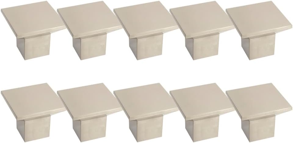 10-Pack Cubist Cabinet Knobs in Brushed Nickel