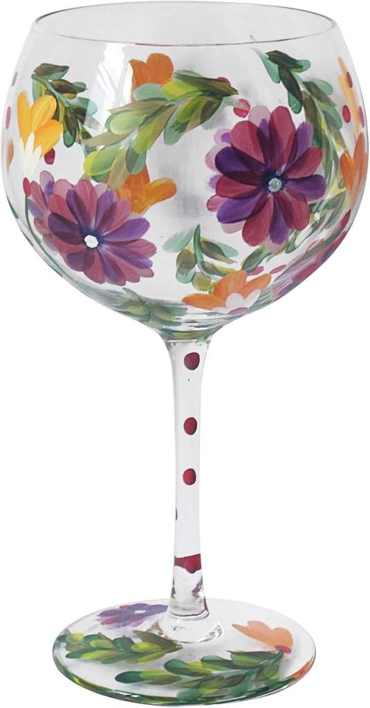 Lesser & Pavey Asters Gin Glass Lynsey Johnstone for Cold & Hot Drinks | Stylish Gin Drinking Glasses for Water & Cold Drinks | Lovely Gin Glasses Tableware Gifts for Women & Men