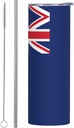 20ozFlag of the Turks and Caicos Islands stainless steel straw lid cup, double-layer stainless steel, can be drunk directly or with a straw