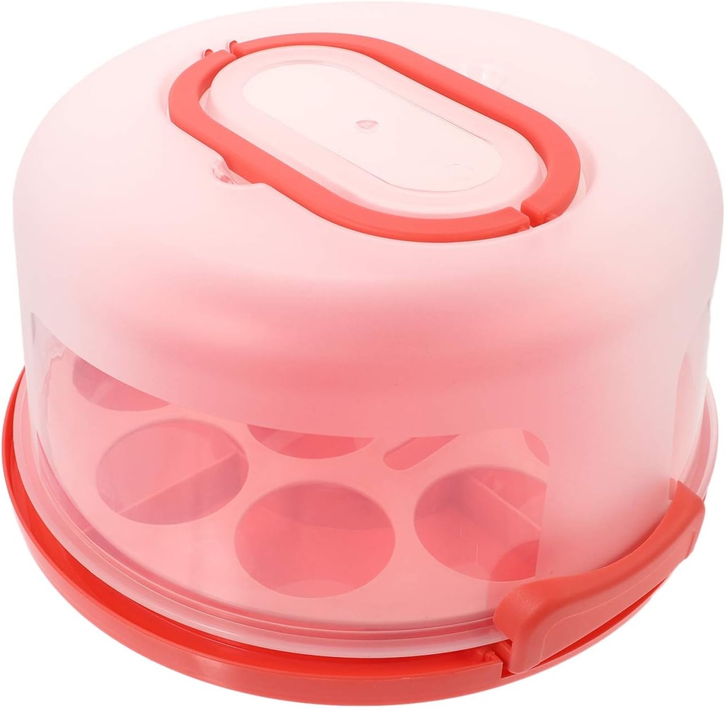 KICHOUSE 10 Heavy Duty Cake Box Handle Portable Cake Carrier Cover Food Container