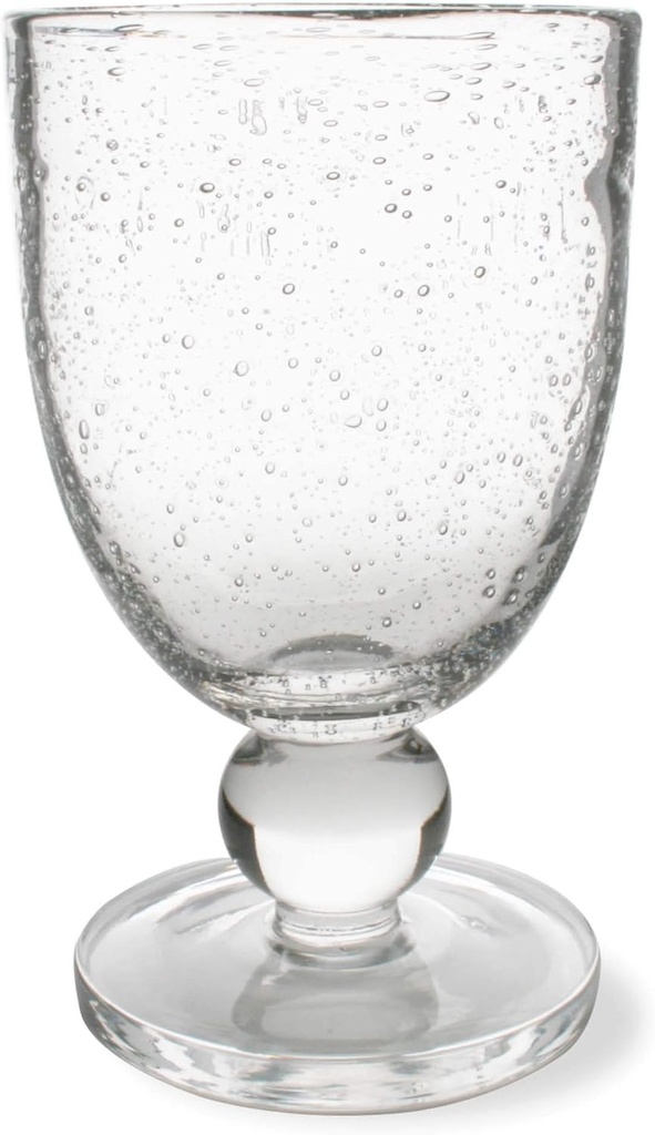 TAG Bubble Glass Goblet 10 oz Beverage Glassware for Dinner Party Wedding Bar Clear