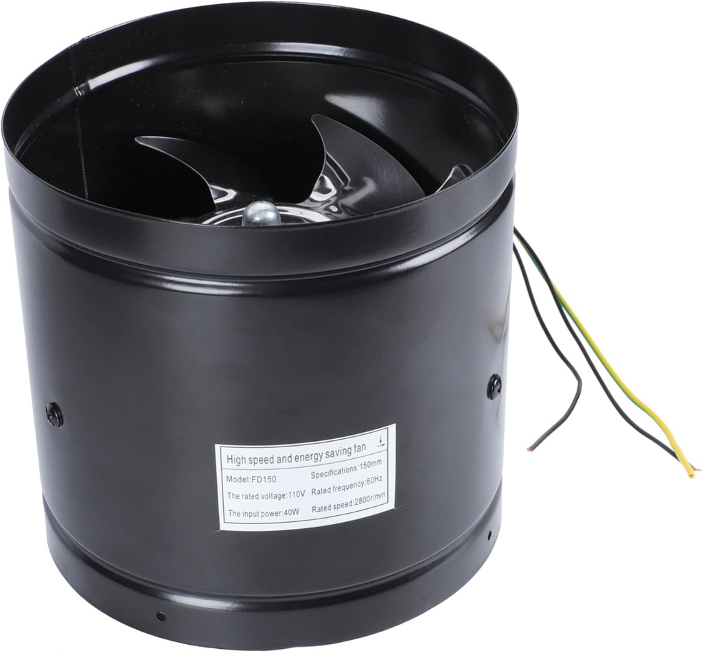 Tofficu 1pc Duct Inline Fan High Efficiency Ventilation Fan for Home Air Circulation Easy to Install