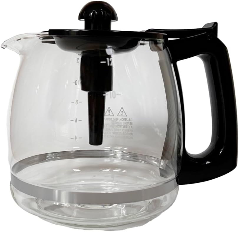 Coffee Machine Replacement 12-CUP Glass Pot, Compatible With Kitchenaid KCM1209 KCM1208 Cuisinart DCC 1220BKS, Capresso SG300, Gourmia GCM3260, Krups Essential Wamife Mueller 12 cups coffee machine