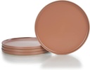 Everything Kitchens Modern Flat 11" Dinner/Charger Plates (Set of 4) | Terracotta