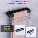 GERZWY Modern Black Towel Holder SUS304 Stainless Steel Towel Hanger Towel Ring for Bathroom Lavatory Wall Mount Contemporary Style HG1706-BK