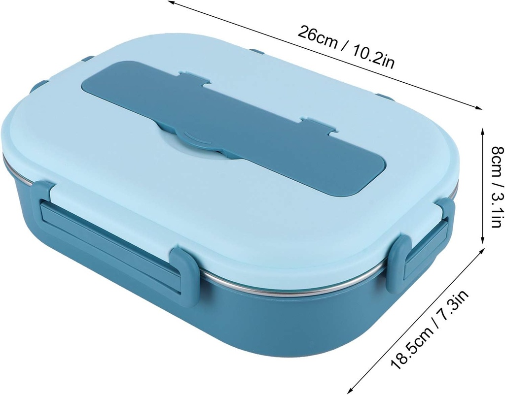 Stainless Steel Bento Box for Adults, 4 ‑Grid Portable Bento Box, Lunch Containers Bento Lunch Box for Adults, Insulated Lunch Containers with Spoon, Chopstick and Soup Bowl