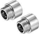 MECCANIXITY Shower Head Extension Arm, Stainless Steel Extension Pipe Fitting 15mm G1/2 Female to G1/2 Male Thread Reducer Coupling Adapter Connector Pack of 2