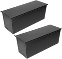 2pcs Bread Baking Pan Non-Stick Toast Boxes Bread Mold Sturdy Iron Versatile Modern Kitchen Tool