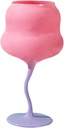 STOBAZA Crystal Goblet Colored Cup Creative Drinks Goblet for Home Parties Elegant Stemmed for Wine Whiskey Unique Decorative Barware Twisted Design