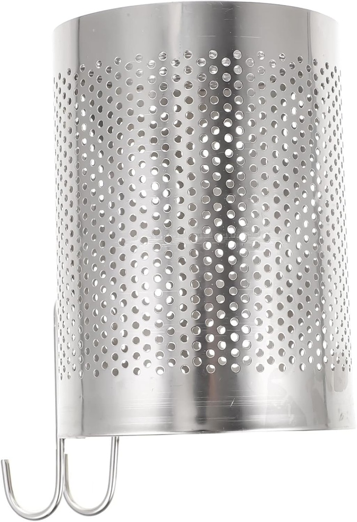 Healifty Stainless Steel Cutlery Draining Basket with Mesh Design Hanging Utensil Drying Rack for Chopsticks Spoons and Forks Kitchen Organizer with Drainage Space Saving Flatware Holder