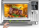 Nuwave Bravo XL Pro Air Fryer Toaster Oven, Improved 100% Super Convection, Quicker & Crispier Results, 100 Presets, Multi-Layer Even Cooking, 50-500F, Smart Probe, PFAS Free, 30QT, Stainless Steel