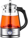 1.2L Electric Kettle Temperature Control - Automatic Tea Maker Machine with Tea Infuser, Steam Delicate Spray, Glass Tea Kettle & Hot Water Boiler, Extracting Loose Leaf Tea Coffee