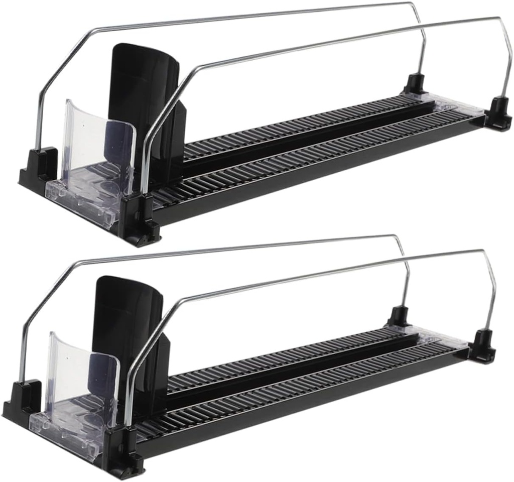 2pcs Plastic Steel Roller Beverage Propeller Drink Dispenser for Parties Soda Can Organizer Drink Pusher for Refrigerator