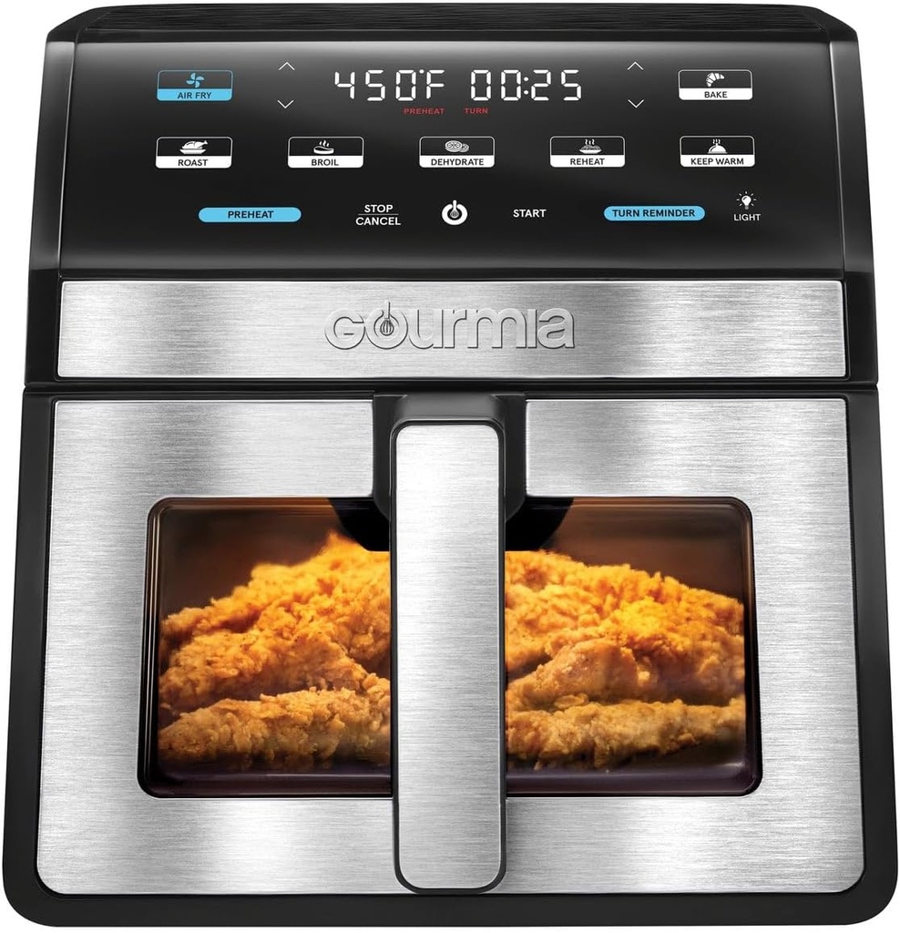 Gourmiaa 8-Quart Digital Air Fryer with Window & Light