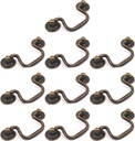 10Pcs Antique Bronze Bail Pull Handles Cabinet Pulls Decorative Knobs for Wardrobe Drawer Dresser Cupboard Closet (Hole Spacing 2.59in)