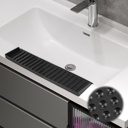 4IN x 20IN Kitchen Sink Edge Protector，Abnaok Silicone Sink Edge Cover with Suction Cups，Silicone Sink Splash Guard for Bathtub Kitchen Sink,Stainless Steel, Granite, Quartz