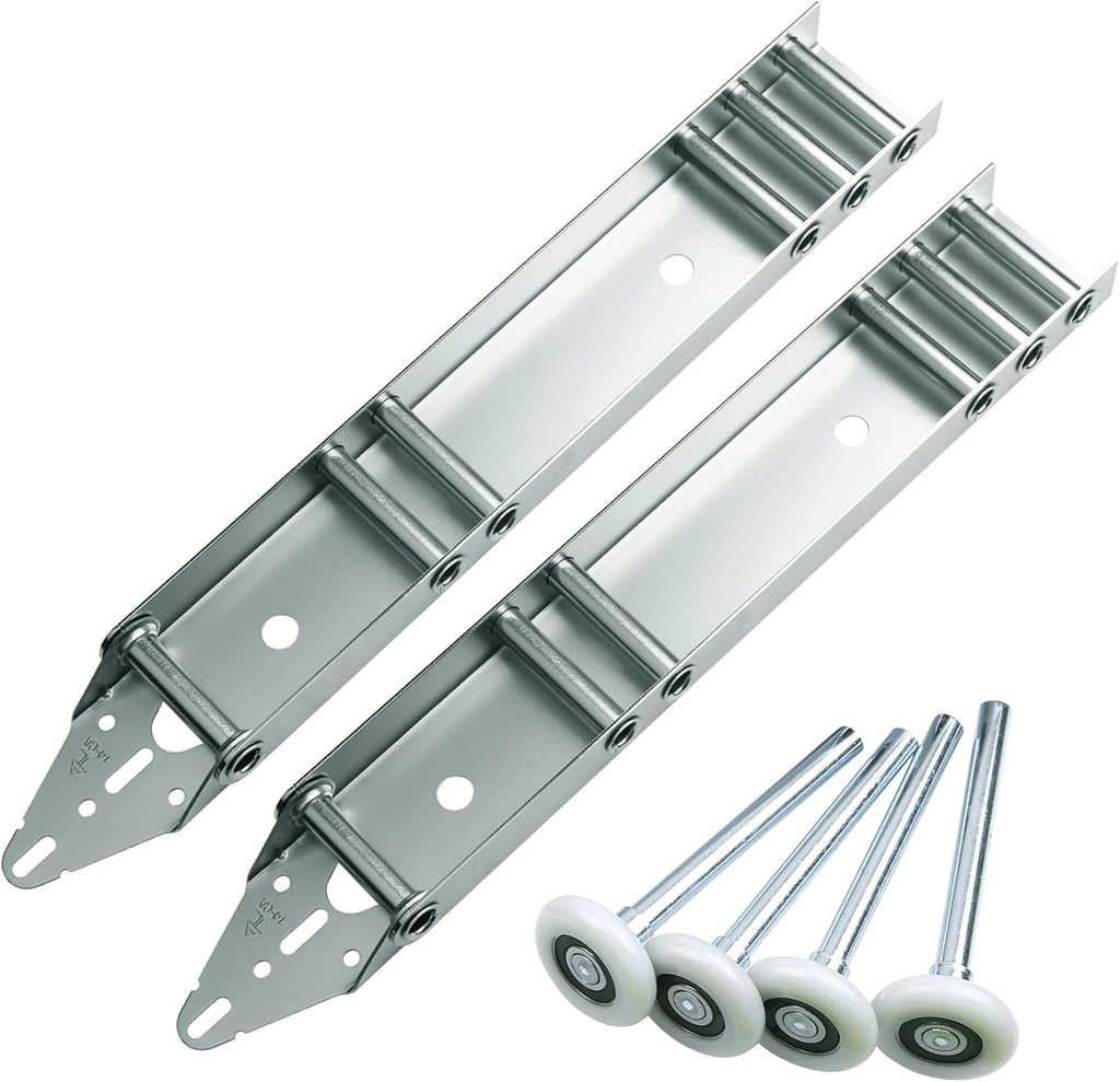 2 Sets Garage Door Quick Turn Top Fixture Bracket, Includes Rollers, Essential Parts for Garage Doors