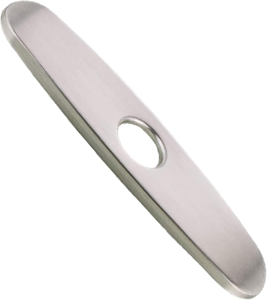 YOUHO Sink Hole Cover, Escutcheon Plate Stainless Steel Deck Plate for 1 or 3 Hole Bathroom or Kitchen Sink Faucet Mixer Tap 10" Brushed Stainless Steel
