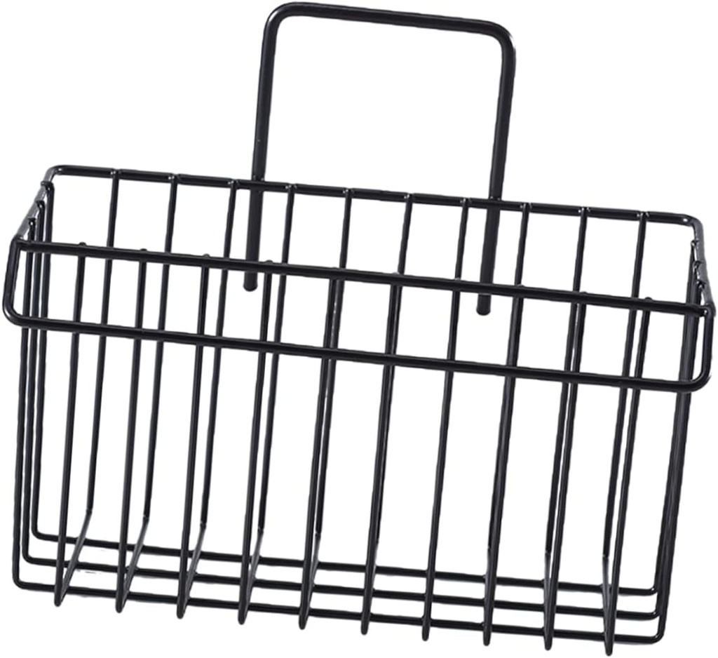 Garneck Hanging Drain Basket for Kitchen Sponge Holder Boho Bathroom Decor Multi-functional Storage Black