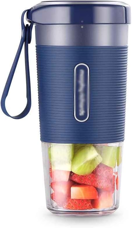 Mini Juicer Electric Smoothie Blender Fruit Cup Fast Food Processor Portable Blender Electric Juicer(Blue)