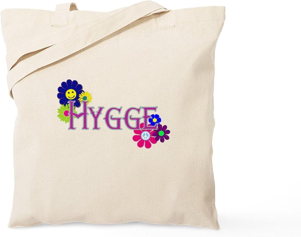 CafePress Hygge Hippy Tote Bag Reusable Natural Beige Canvas Shopping Bag