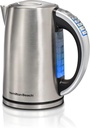 Hamilton Beach 1.7 Liter Temperature Control Electric Kettle, Water Boiler & Heater, Fast Boiling 1500 Watts, BPA Free, Cordless, Auto-Shutoff and Boil-Dry Protection, Stainless Steel (41020R)
