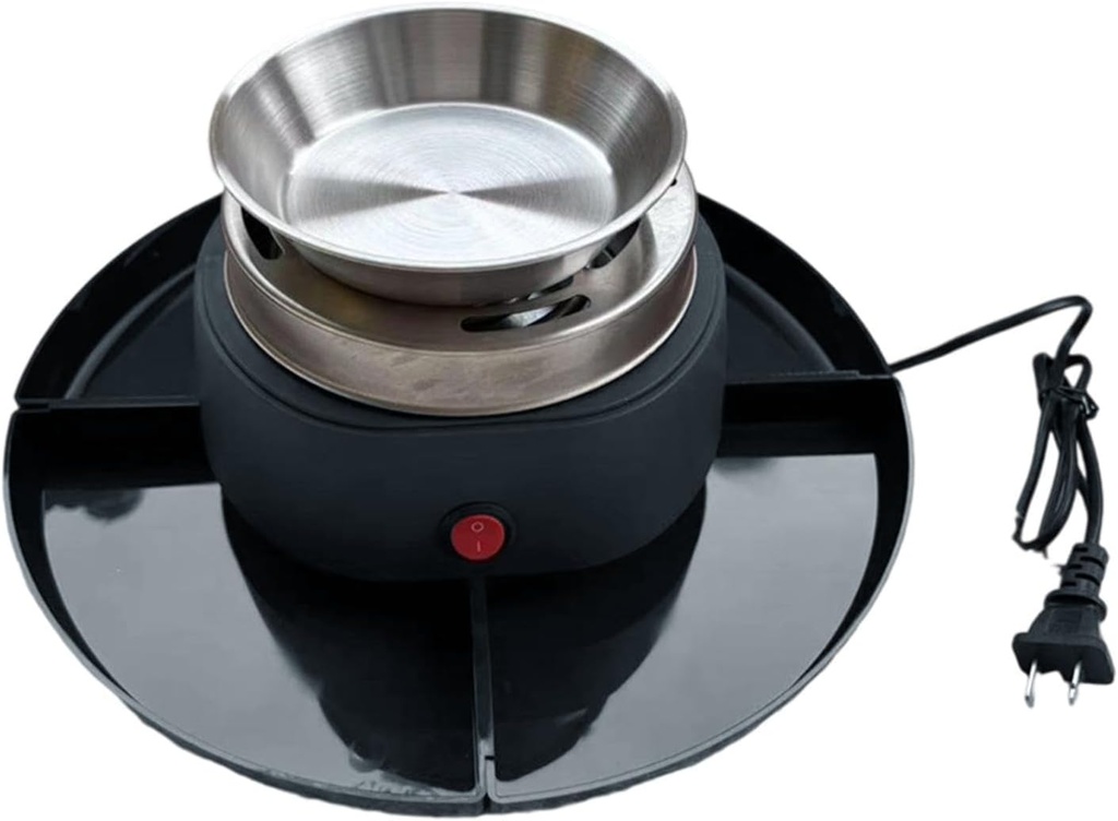 Electric Maker Flameless Roaster Date Night Idea Set for Indoor Holiday Tabletop Birthday, Black