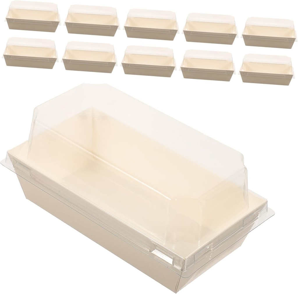 GANAZONO 20pcs Dessert Boxes Cake Carrier Lid Handle Cake Containers Lids Package Box for Cookies