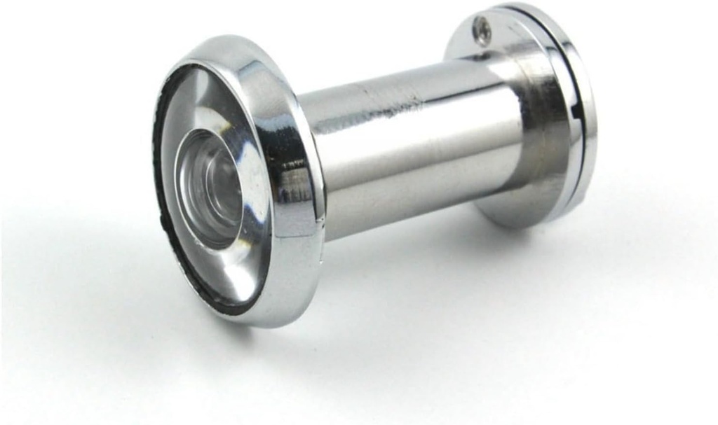Metal 220 Degree Angle Door Viewer Peephole w Cover 35-55mm
