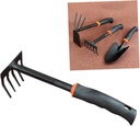 Garden Steel Rake Mini Hand Rake Short Handle for Soil Cultivation and Weeding Small Spaces Tool for Aerating and Gardening Tasks