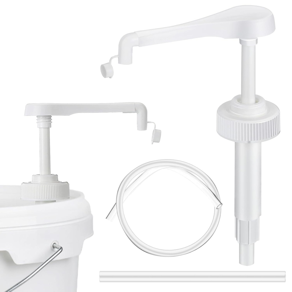 Lasnten Heavy Duty 5 Gallon Bucket Pump Dispenser, Pumps for 1 Gallon Jug and 5 Gallon Bucket Pump, Pump Bottle Dispenser for Shampoo, Shower Gel, Liquid, Detergent, Oils for Commercial and Household