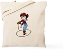 CafePress Betty Boop Cowboy Rodeo Reusable Natural Beige Canvas Shopping Bag