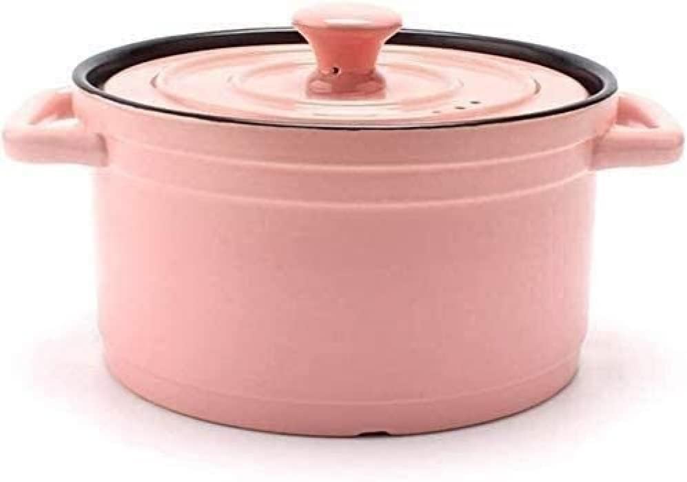 Ceramic Casserole Dish with Lid, Clay Pot Cookware Ceramic Casserole with lid, Slow Cooker Round Oven, Non-Stick Ceramic -Red||3l Cooking pots and Pans