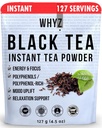 WHYZ Instant Black Tea Powder, 4.5 oz, Unsweetened Iced Tea Concentrate from Real Black Tea Leaves, Instant Powder for Hot & Cold Drinks, Powdered & Unsweet Tea 127 Servings