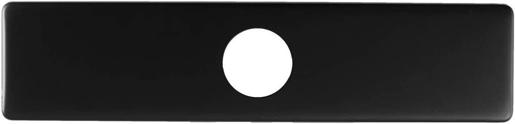 10" Kitchen or Bathroom Sink Faucet Black Hole Cover Deck Plate Square Stainless Steel Escutcheon for Covering Unused Mounting Holes,P-111-B