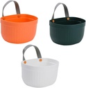 Hanging Vegetable Baskets for 3 Hanging Kitchen Storage Baskets White Orange Dark Green