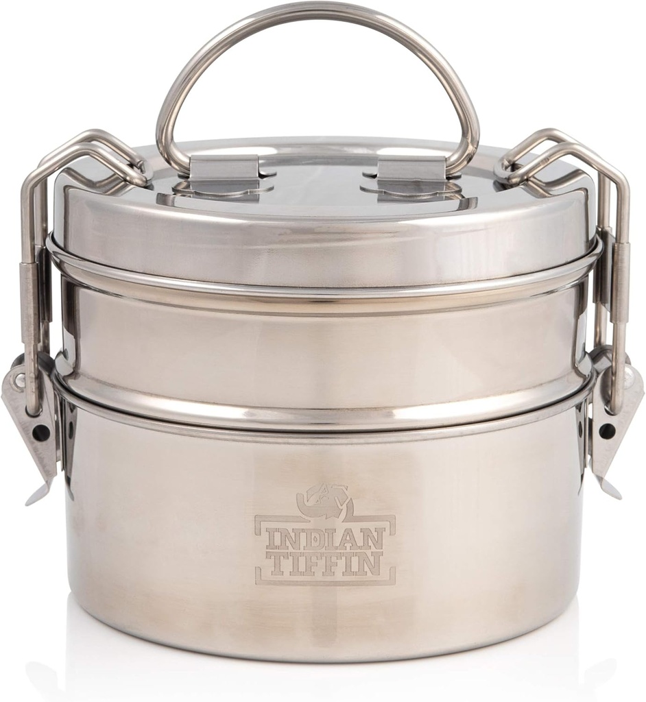 2 Tier Indian-Tiffin Stainless Steel Small Tiffin Lunch Box
